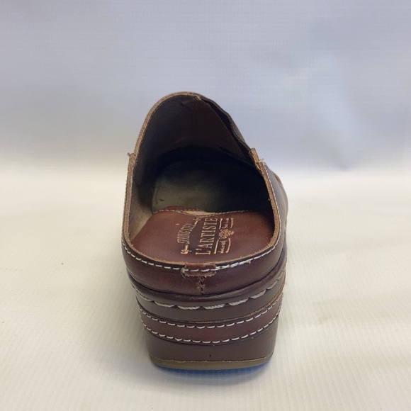Spring Step L’Artiste brown hand painted clog Chino Clog mule open back comfort - Picture 12 of 16